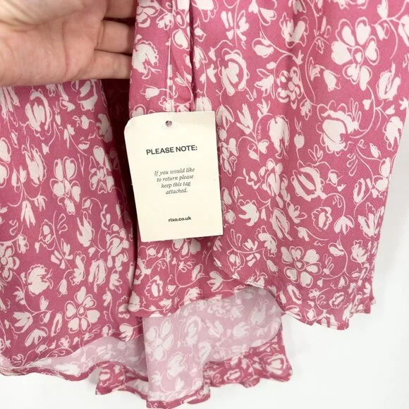NWT Rixo Amina Maxi Dress in Amelie Floral Pink - Picture 9 of 14
